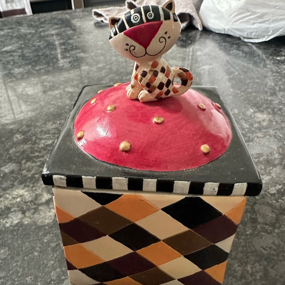 Decorative Cat Storage Box - Multicolor Allen designs